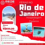 FERIAS NO RIO DE JANEIRO - PACOTE CASAL